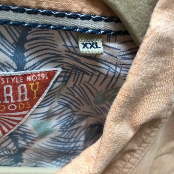 Mantaray Orange Button Down Shirt - Picture 4 of 11